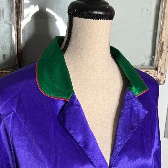 Victoria's Secret Satin Dress Silky Button Front Long Sleeve Blue Women's Robe S - Picture 3 of 7